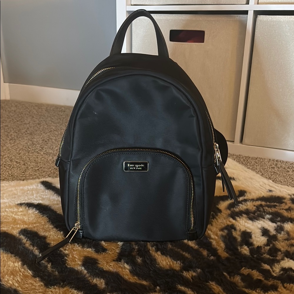 Kate Spade Black Backpack Sleek Minimalist Design